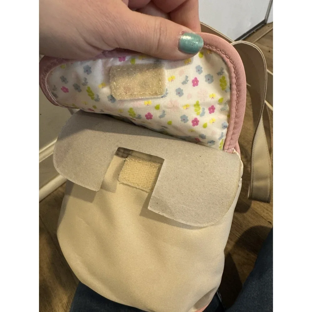 Vintage Winnie The Pooh Diaper Bag Tote Pink Beige Floral Embroidered NWOT Y2K